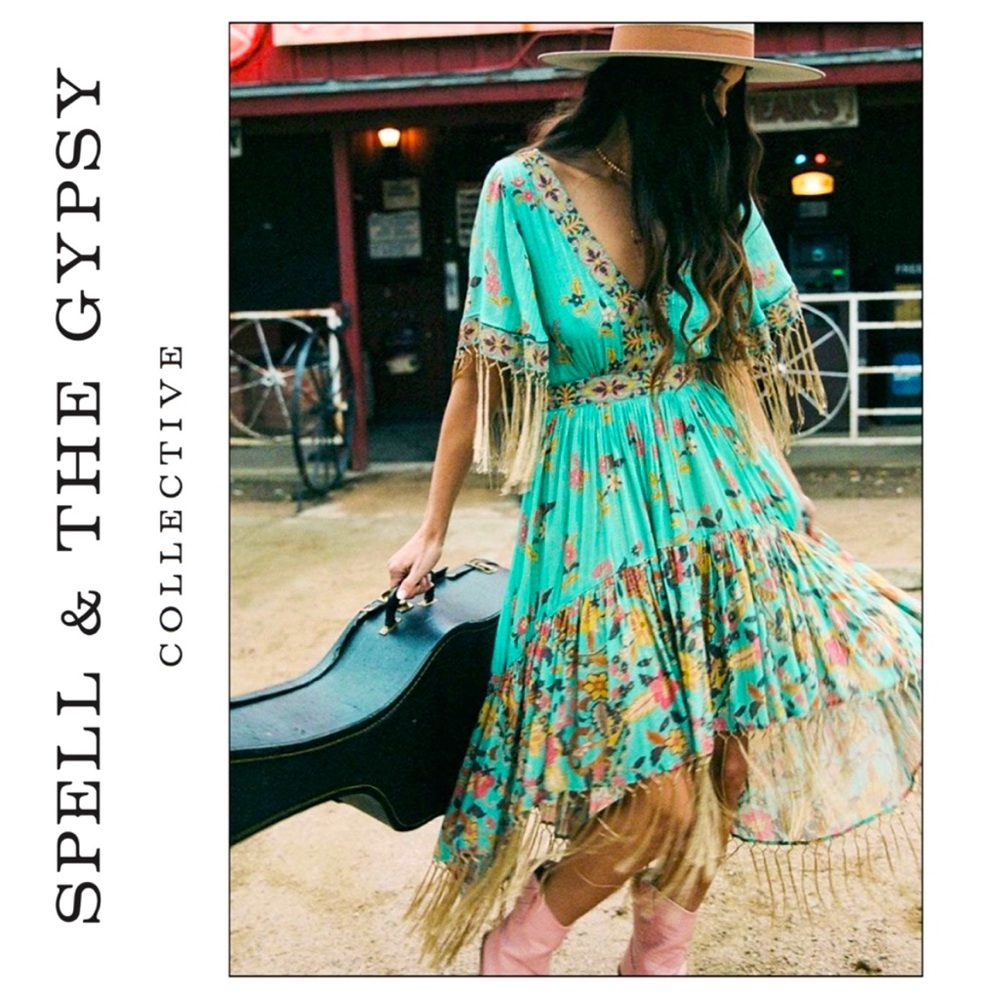 🆕✨ Spell & the Gypsy Collective Hendrix Tassel Dress 🦋 - Picture 2 of 16